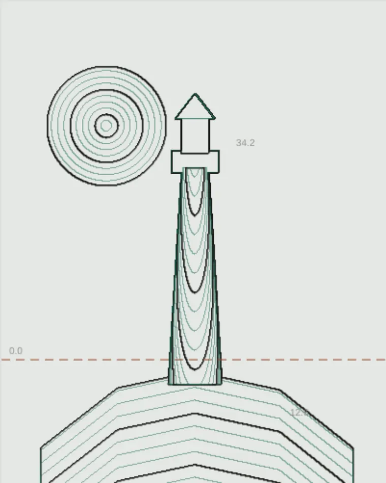 Contoured elevation