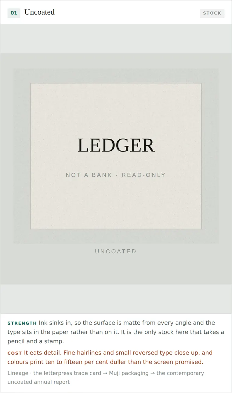 Uncoated