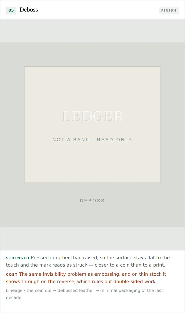 Deboss
