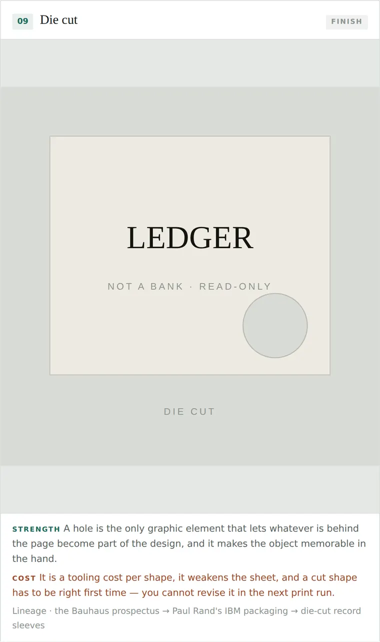 Die cut