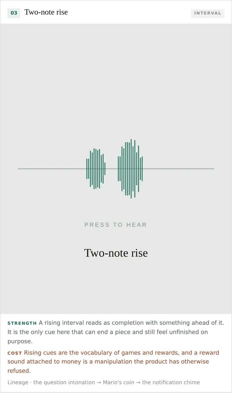 Two-note rise